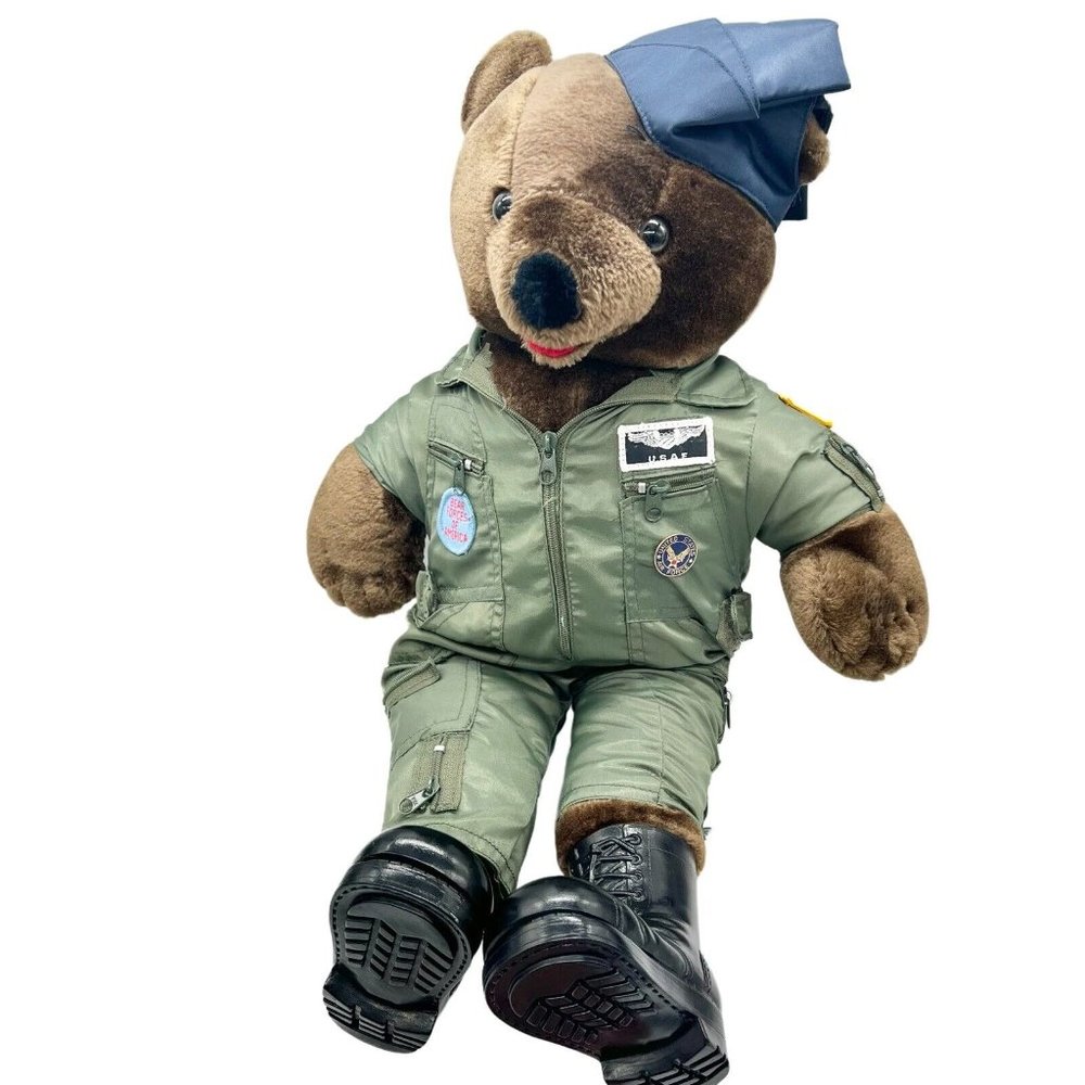 Vtg 1989 Bear Forces of America 11" Plush US Air Force USAF Military